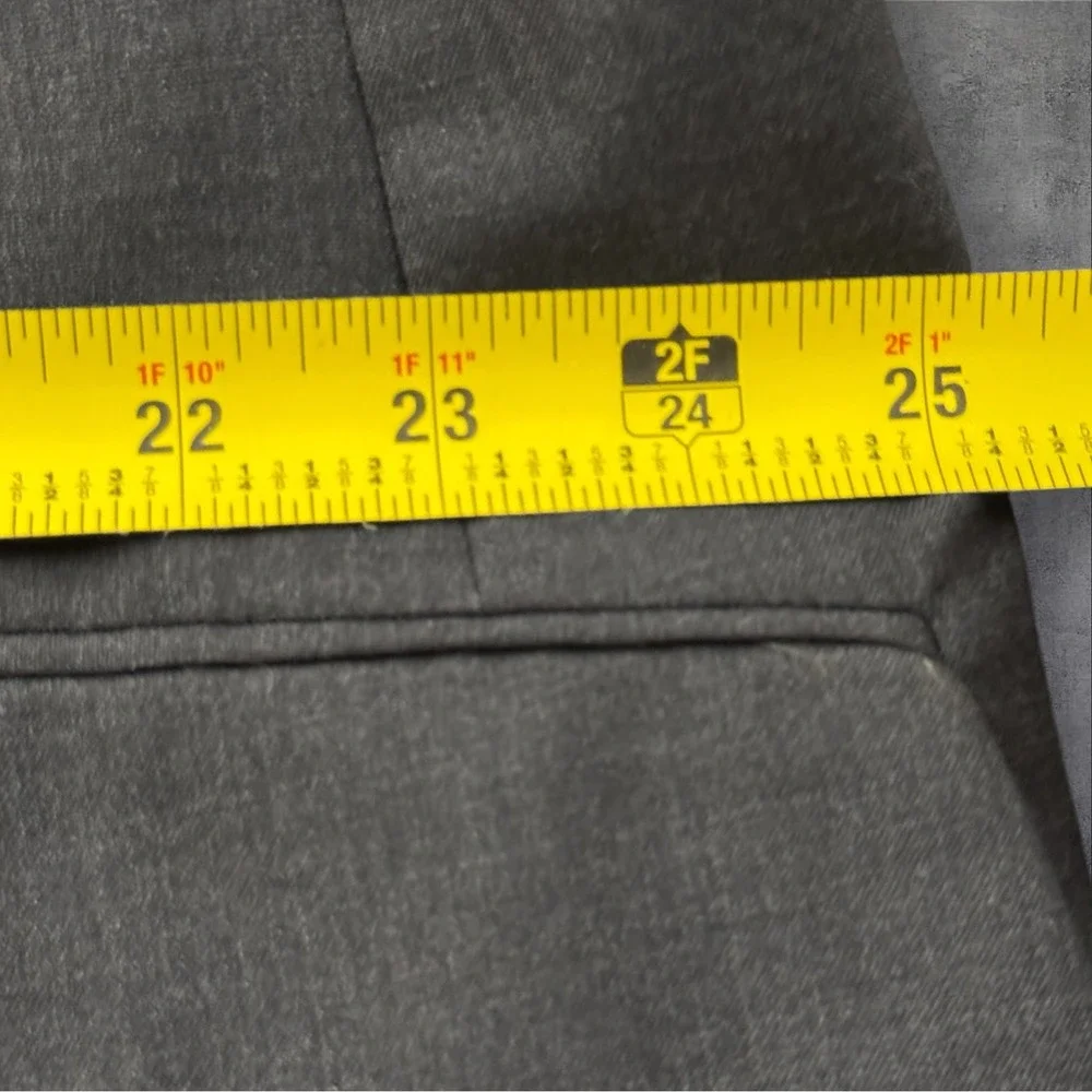 Claiborne Mens 50 Long Wool Blazer Charcoal Gray Two Button Sport Coat 50L